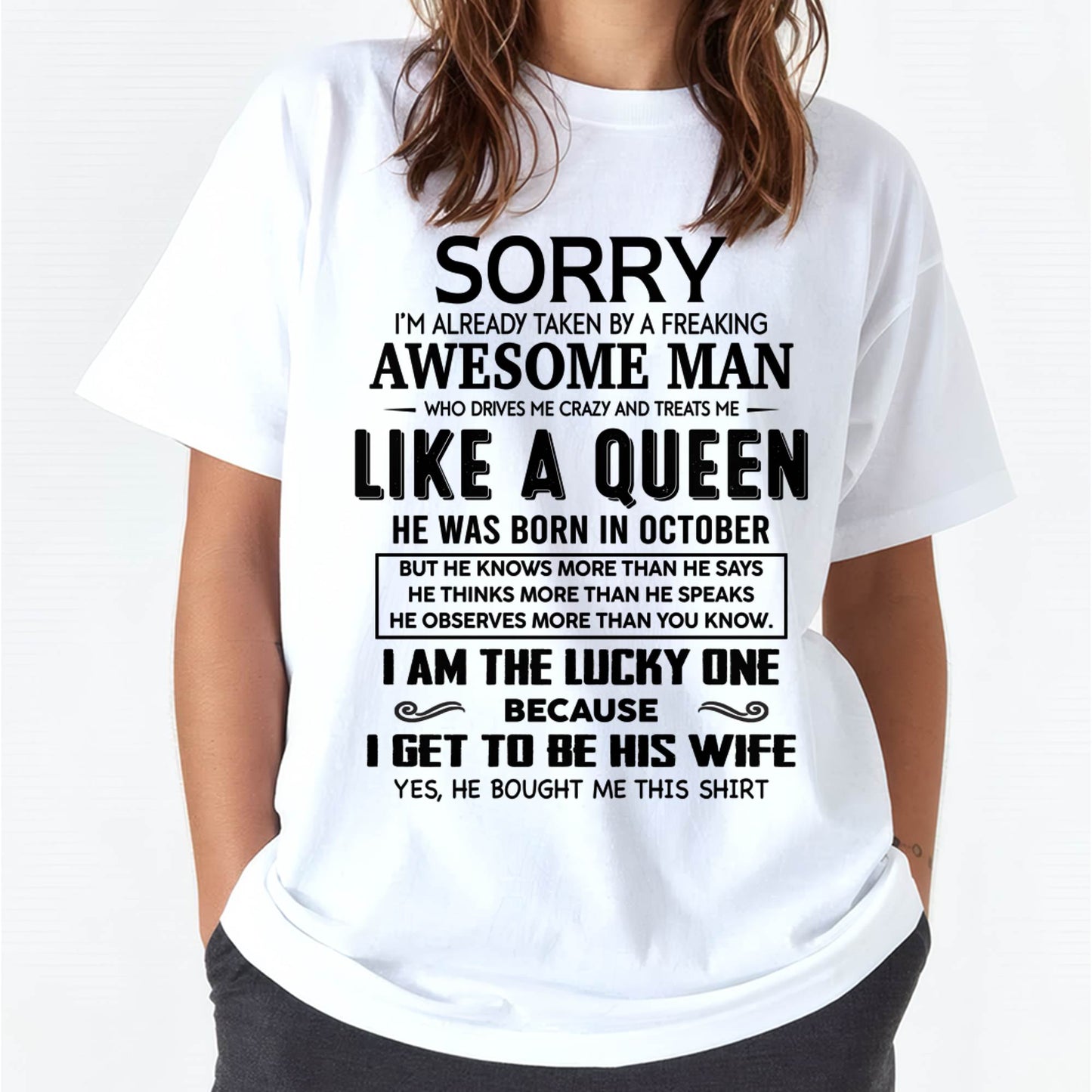 OCTOBER – AN AWESOME MAN WHO DRIVES ME CRAZY AND TREATS ME LIKE A QUEEN – FROM HUSBAND – NINA10 (SKU26T-01286-10)