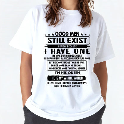 December - Good men Still Exist - gift for your girlfriend, wife from Husband - NINA12 (SKU-GM-12)