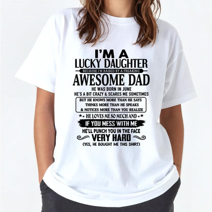 June - I'm Lucky Daughter - Gift for Daughter from Dad - NINA06 (SKU-TLUCKYDD-06)