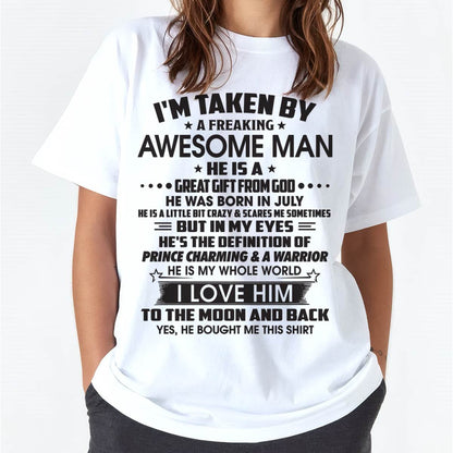 JULY – I'M TAKEN BY A FREAKING AWESOME MAN HE IS A GREAT GIFT FROM GOD – FROM HUSBAND – NINA07 (SKU26T-01234-07)