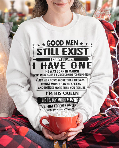 March - Good men Still Exist - gift for your girlfriend, wife from Husband - NINA03 (SKU-GM-03)