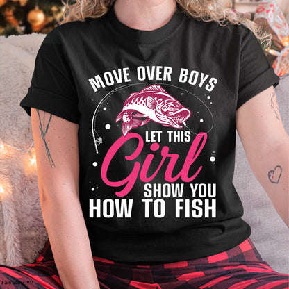 Funny Fishing Design for Girls Women Fisherman Fishing Lover T-Shirt (SKUNINA- F03)