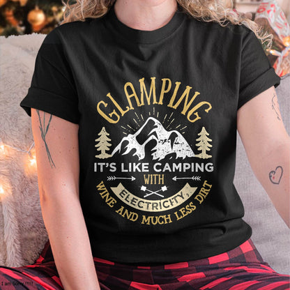 Glamping Definition Glamper Funny Camping T-Shirt Small