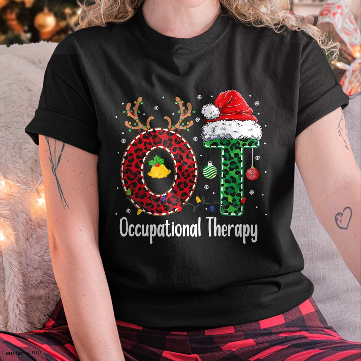 Occupational Therapy Christmas santa hat OT Therapist T-Shirt - Christmas Unisex T-Shirt/Hoodie/Sweatshirt - NINA00
