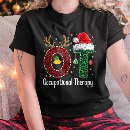 Occupational Therapy Christmas santa hat OT Therapist T-Shirt - Christmas Unisex T-Shirt/Hoodie/Sweatshirt - NINA00