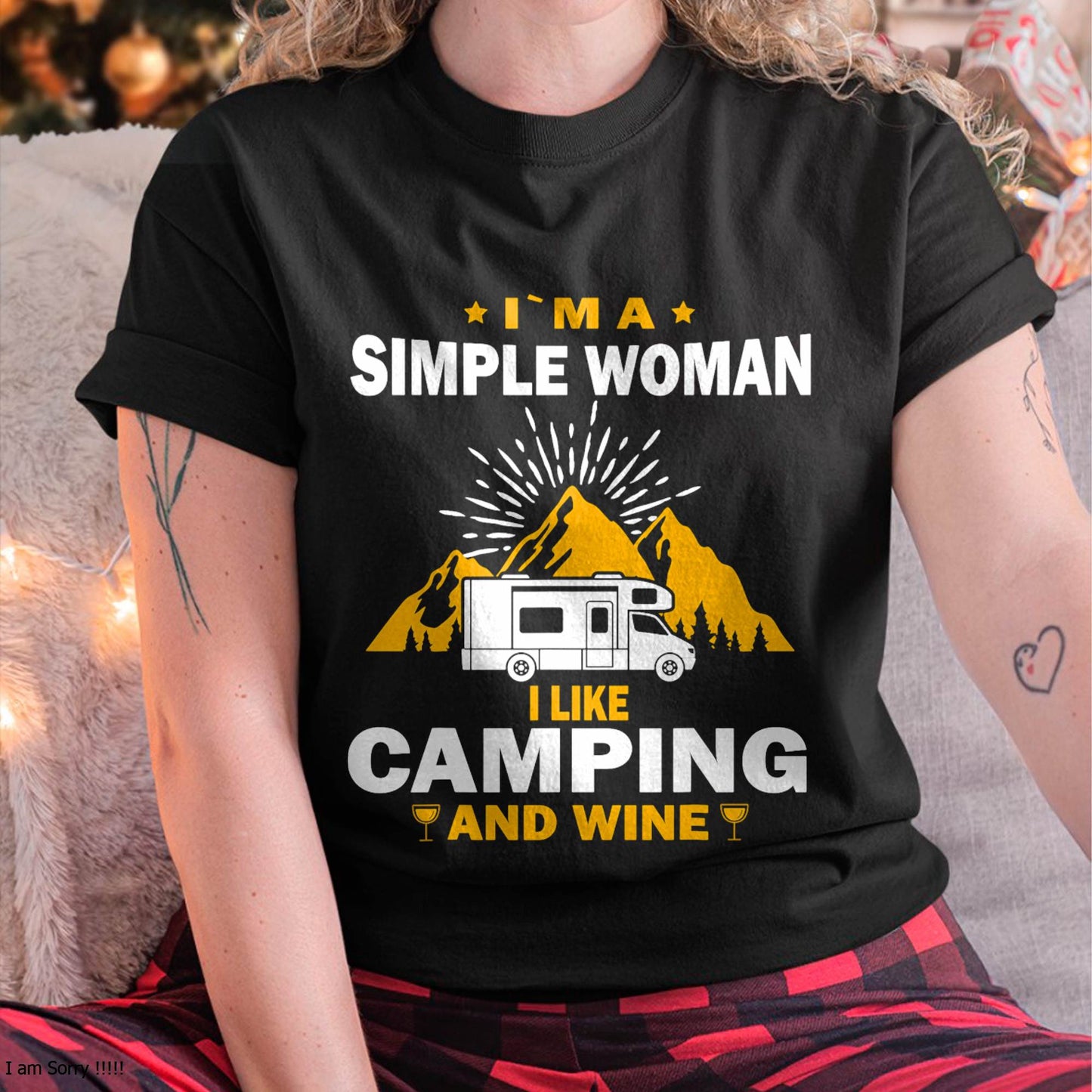 Camping Drinking Vacation Motorhome Camping and Wine T-Shirt
