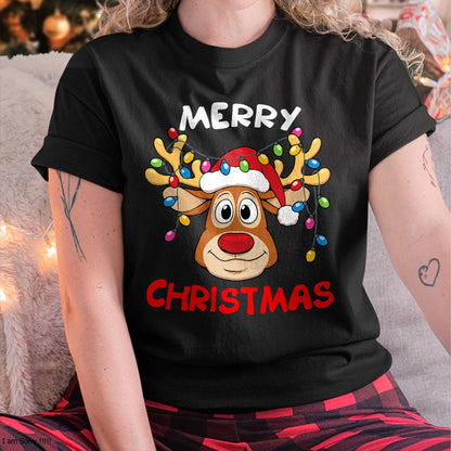 Merry Christmas Reindeer Xmas Family Men Women T-Shirt - Christmas Unisex T-Shirt/Hoodie/Sweatshirt - NINA00