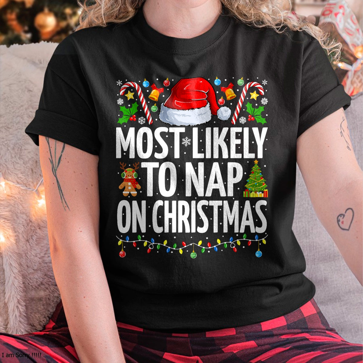 Most Likely To Nap On Christmas Funny Family Christmas T-Shirt - Christmas Unisex T-Shirt/Hoodie/Sweatshirt - NINA00
