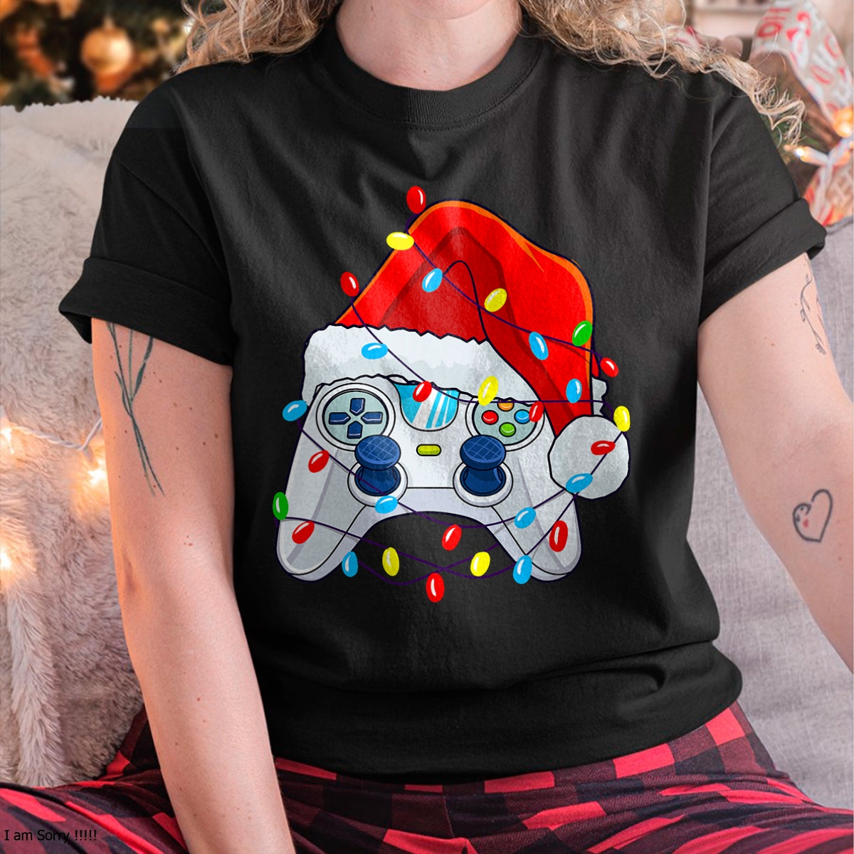 Christmas Shirts for Family, Funny christmas shirts, Christmas Unisex T-Shirt/Hoodie/Sweatshirt HLT00 - Video Game Controller Christmas Santa Hat Gamer Boys T-Shirt