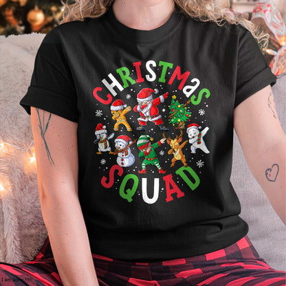 Christmas Squad Santa Dabbing Elf Family Matching Pajamas T-Shirt - Christmas Unisex T-Shirt/Hoodie/Sweatshirt - NINA00