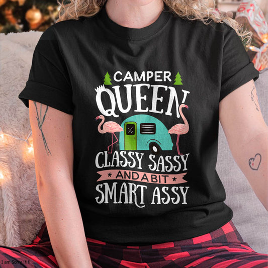 Camper Queen Classy Sassy Smart Funny T-Shirt
