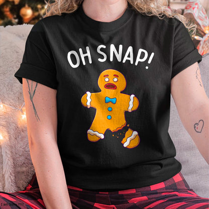 Gingerbread Man Oh Snap Christmas Funny Cookie Baking Gift Short Sleeve T-Shirt - Christmas Unisex T-Shirt/Hoodie/Sweatshirt - NINA00 (Copy)