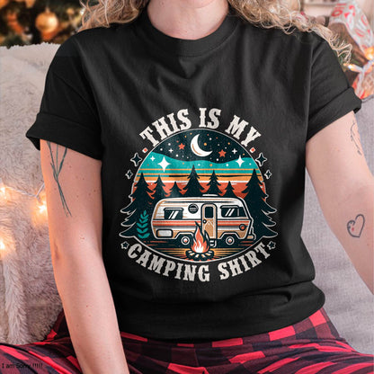 Funny Camper Hiking Nature Shirt This is My Camping Shirt T-Shirt