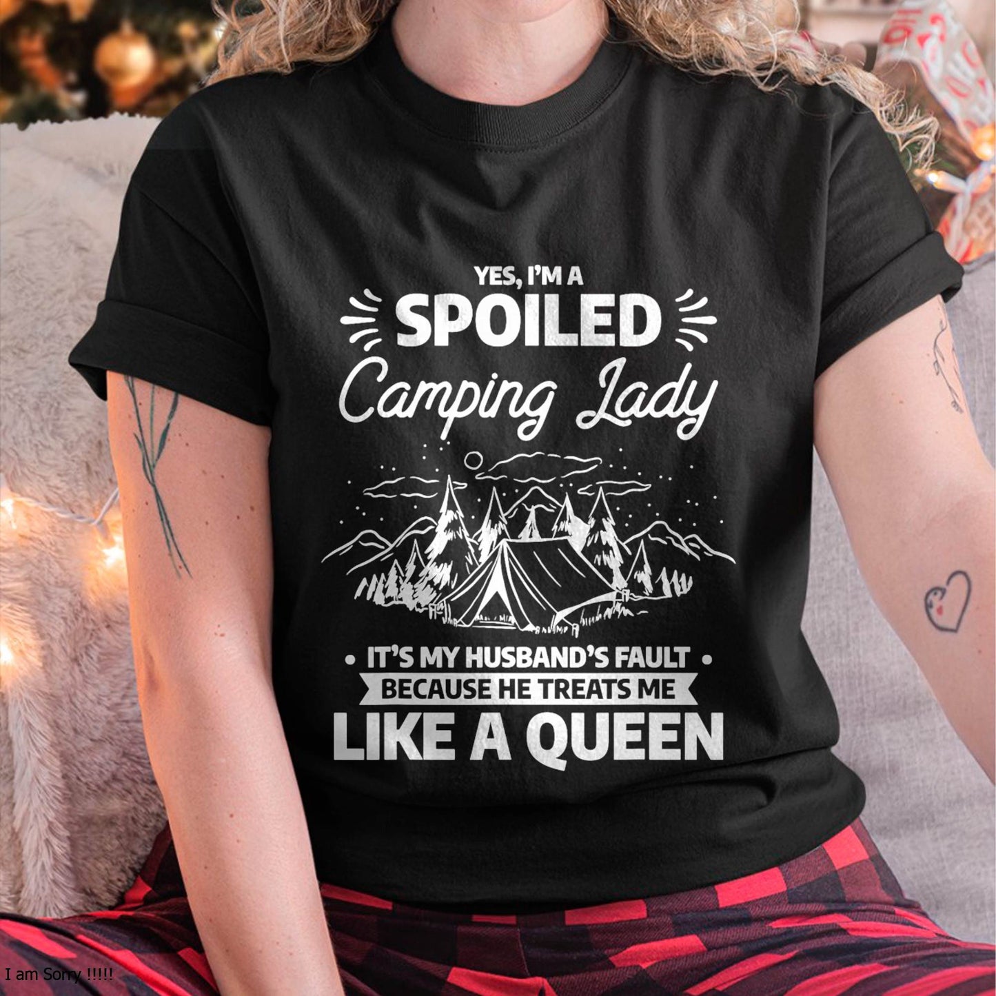 I'm A Spoiled Camping Lady Funny  Camp Camper T-Shirt