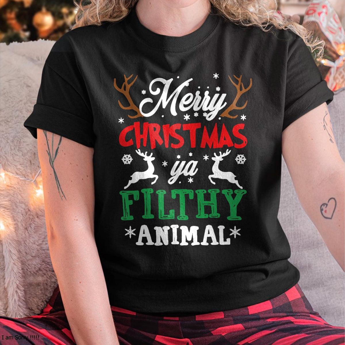Merry Christmas Animal Filthy Ya Xmas Pajama T-Shirt - Christmas Unisex T-Shirt/Hoodie/Sweatshirt - NINA00
