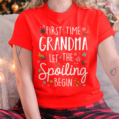 FIRST TIME GRANDMA T-SHIRT – PERFECT GIFT FOR NEW GRANDMAS - NINA00 (SKU8-GRA00)
