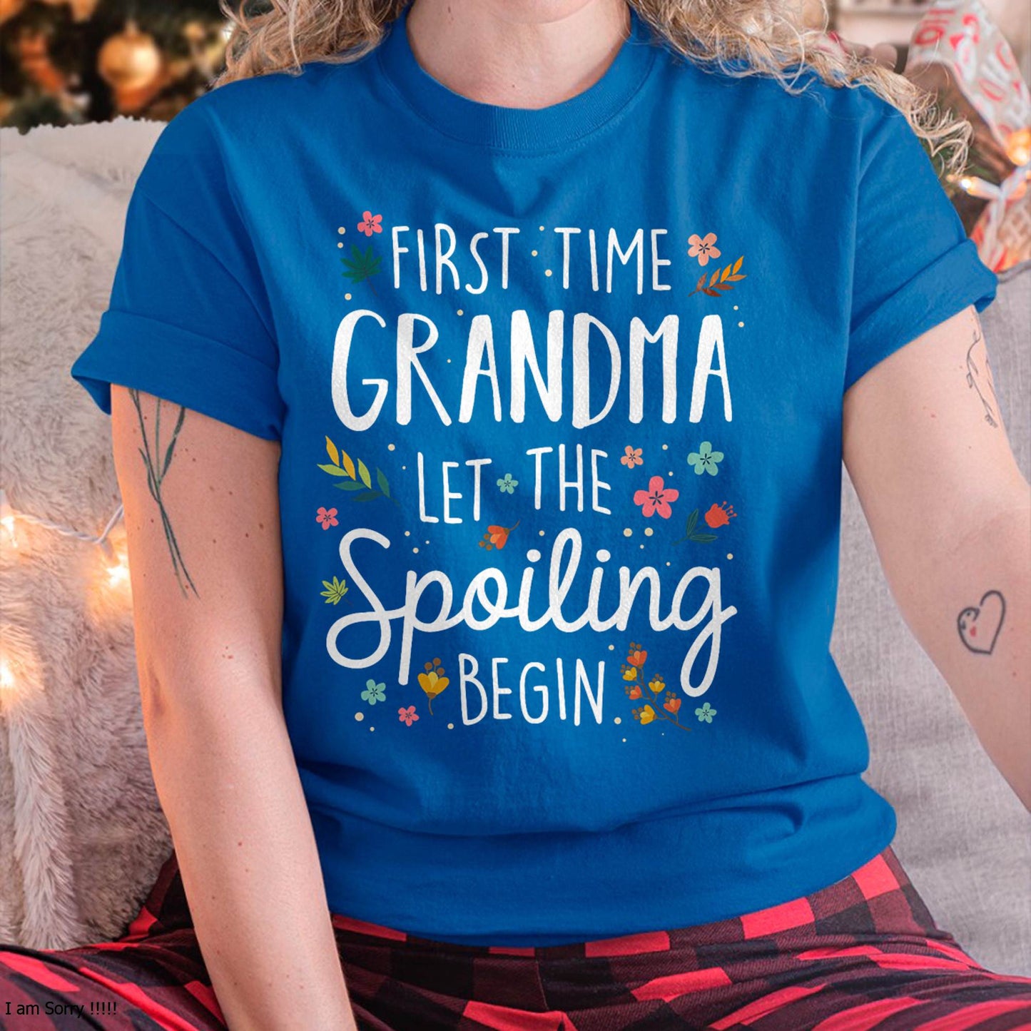 FIRST TIME GRANDMA T-SHIRT – PERFECT GIFT FOR NEW GRANDMAS - NINA00 (SKU8-GRA00)