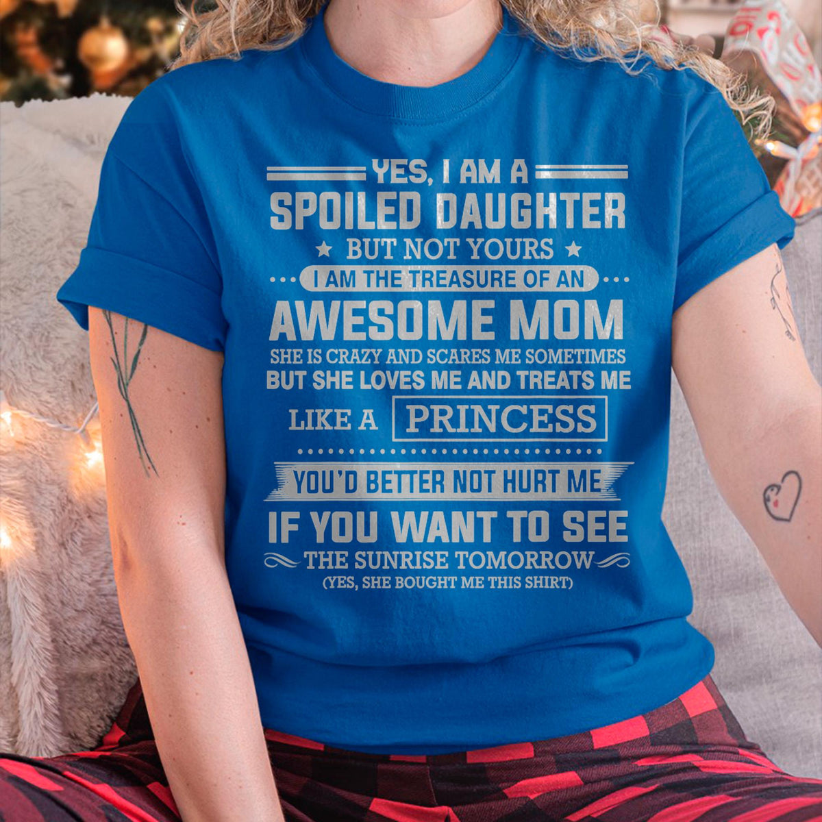 I Get My Attitude From My Freaking Awesome Mom - Gift for Daughter From Mom - NINA00