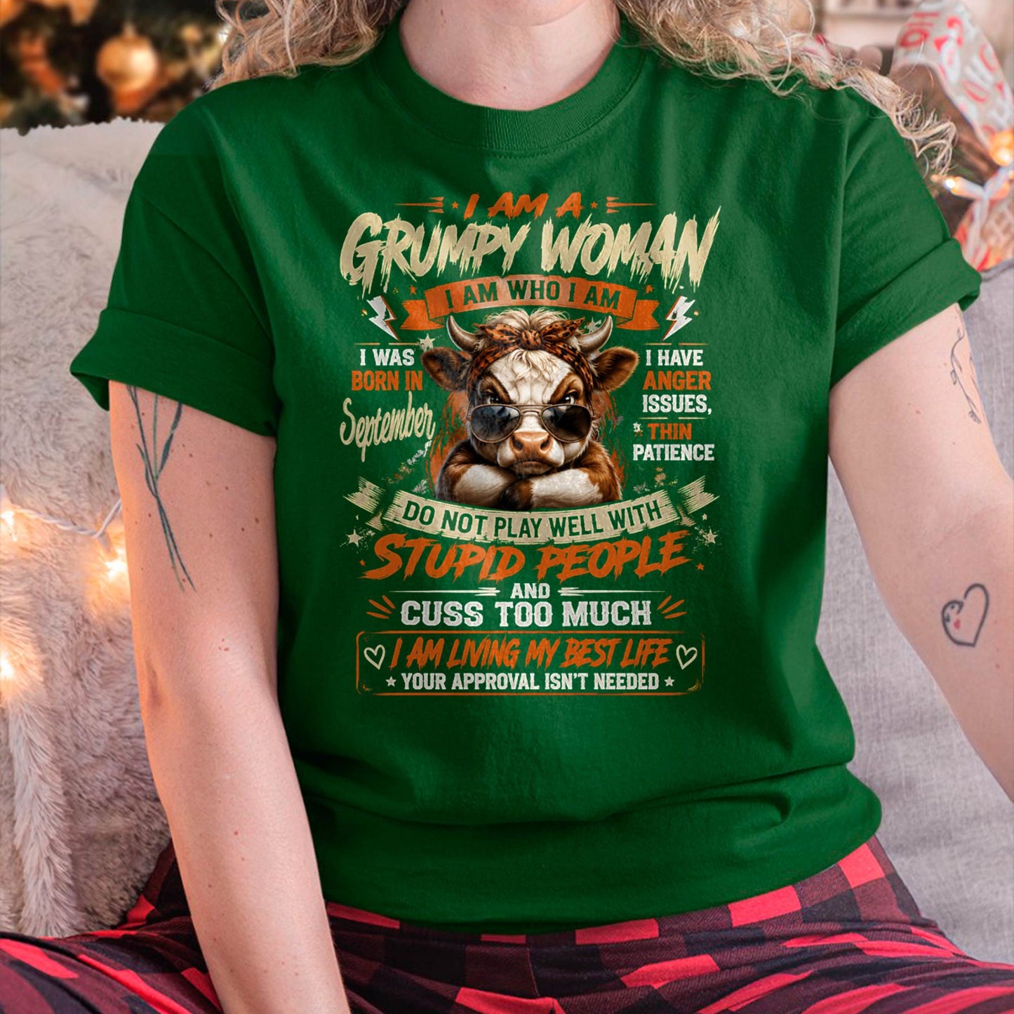 SEPTEMBER - I AM A GRUMPY WOMAN - BIRTHDAY SHIRT FOR WOMEN - FMA / NINA09 (SKU2607-293-09)