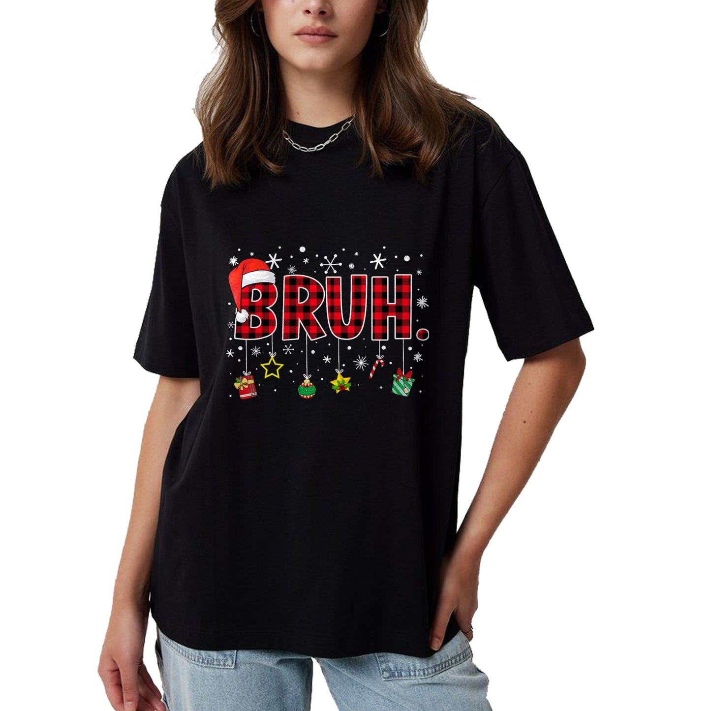 Bruh Funny Christmas Red Plaid Teens Boys Kids Xmas Pajamas T-Shirt - Christmas Unisex T-Shirt/Hoodie/Sweatshirt - NINA00