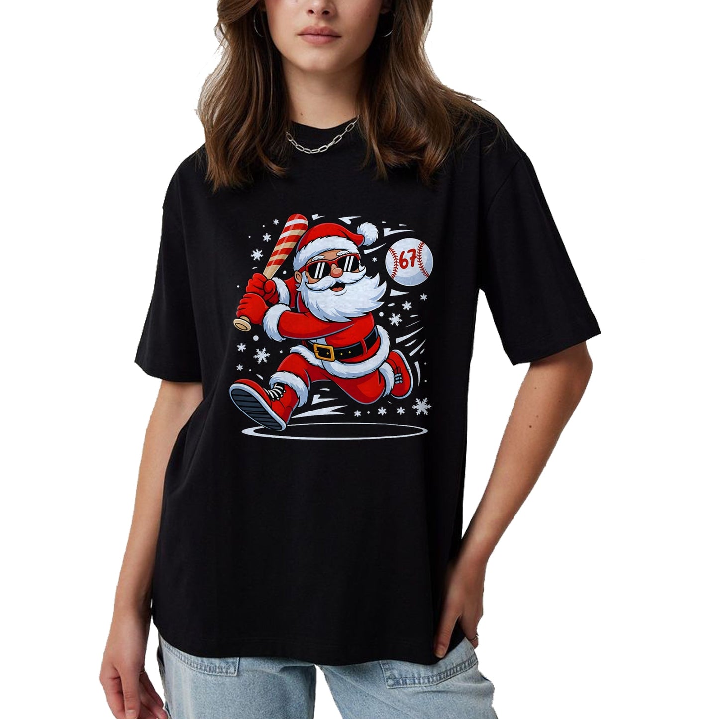 Funny Baseball Santa 67 Christmas Xmas Pajamas Boys T-Shirt - Christmas Unisex T-Shirt/Hoodie/Sweatshirt - NINA00