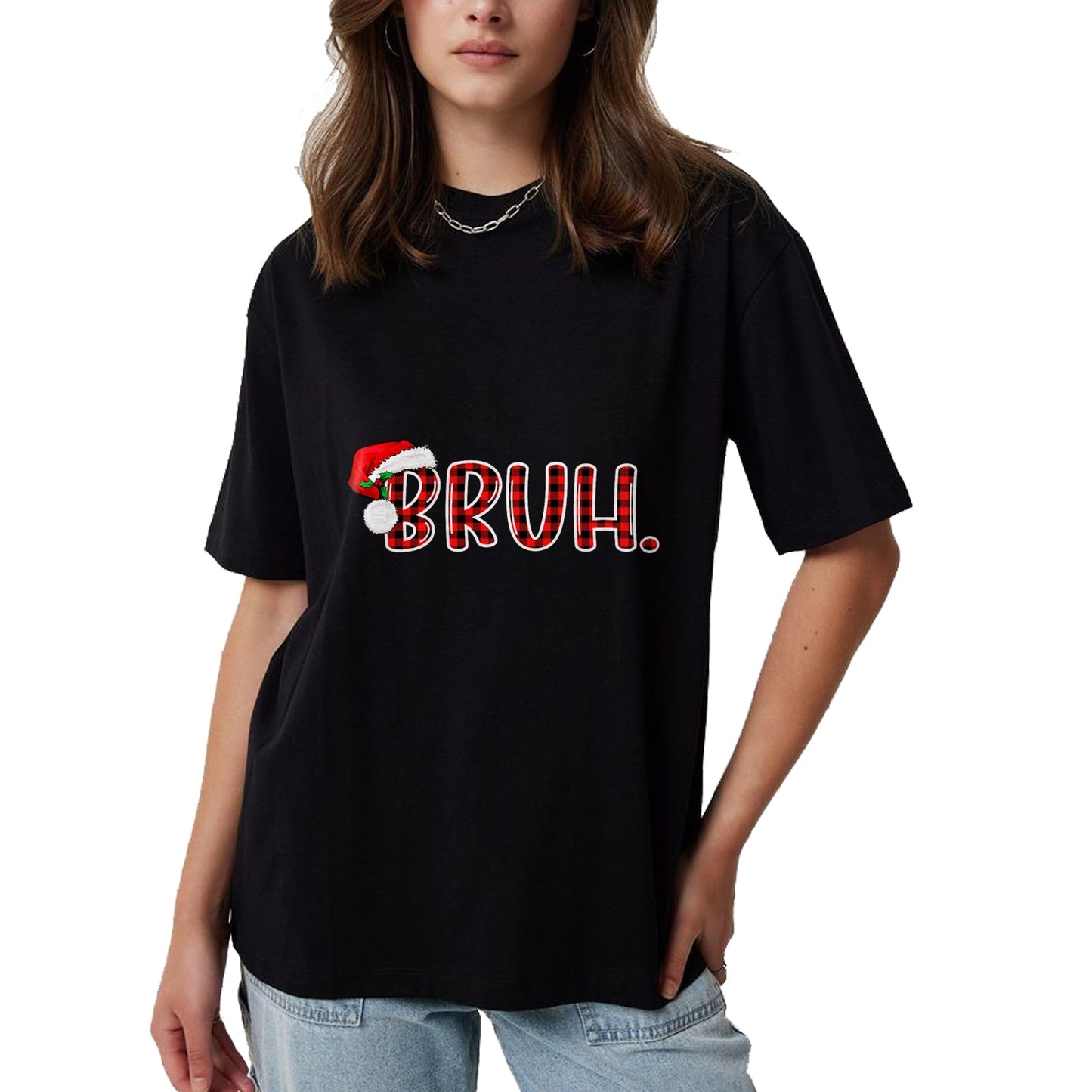 Bruh Funny Christmas Plaid Teens Boys Kids Xmas Pajamas T-Shirt - Christmas Unisex T-Shirt/Hoodie/Sweatshirt - NINA00