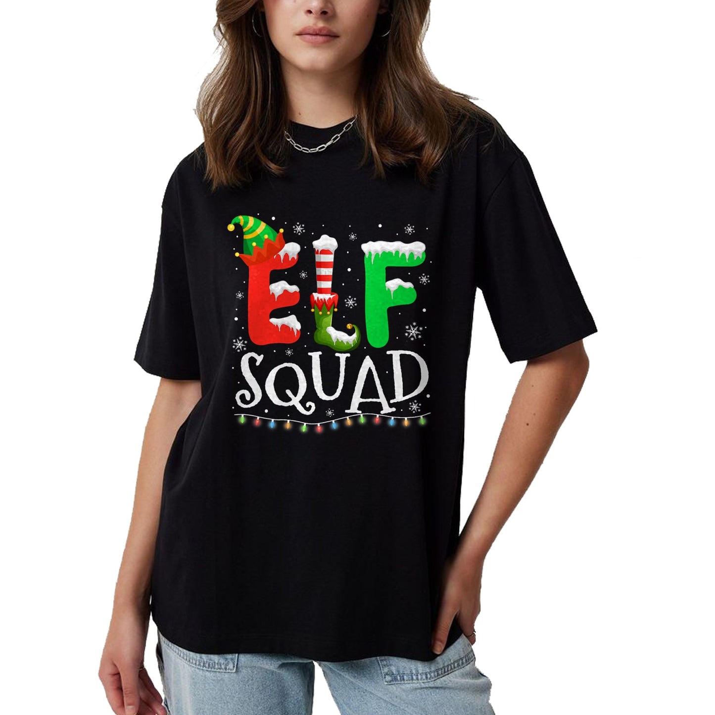 Elf Family Christmas Matching Pajamas Xmas Elf Squad T-Shirt - Christmas Unisex T-Shirt/Hoodie/Sweatshirt - NINA00