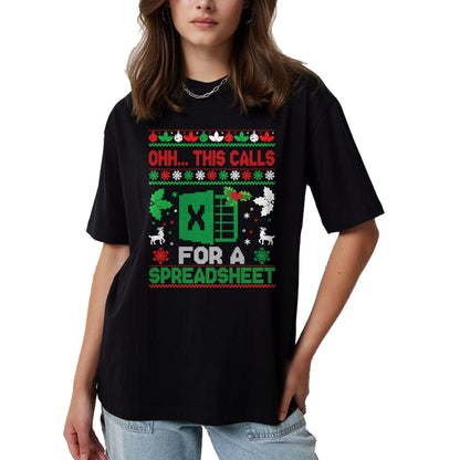 Oh this calls for a Spreadsheet Christmas sweater Excel Sweatshirt - Christmas Unisex T-Shirt/Hoodie/Sweatshirt - NINA00