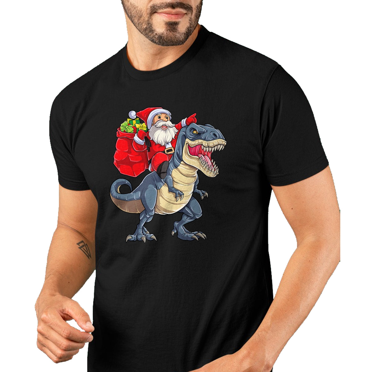 Dinosaur T rex Christmas Santa Boys Men Girls Xmas Squad T-Shirt - Christmas Unisex T-Shirt/Hoodie/Sweatshirt - NINA00