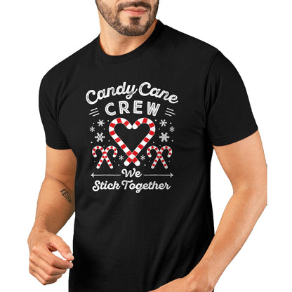 Christmas Candy Cane Heart Holiday Family Matching Pajama PJ T-Shirt - Christmas Unisex T-Shirt/Hoodie/Sweatshirt - NINA00