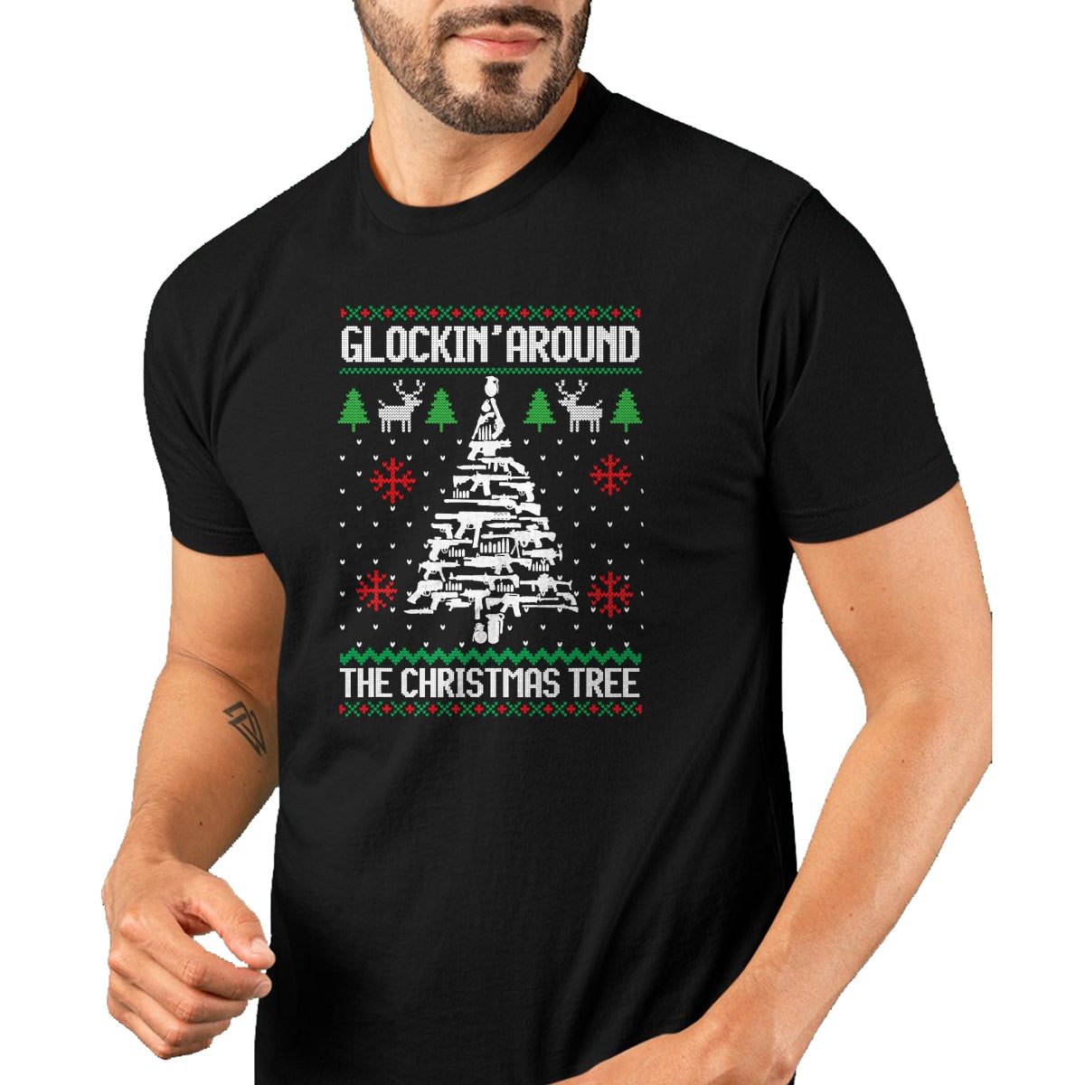 Funny Guns Ugly Christmas Sweaters for Gun Lovers Men Women T-Shirt - Christmas Unisex T-Shirt/Hoodie/Sweatshirt - NINA00