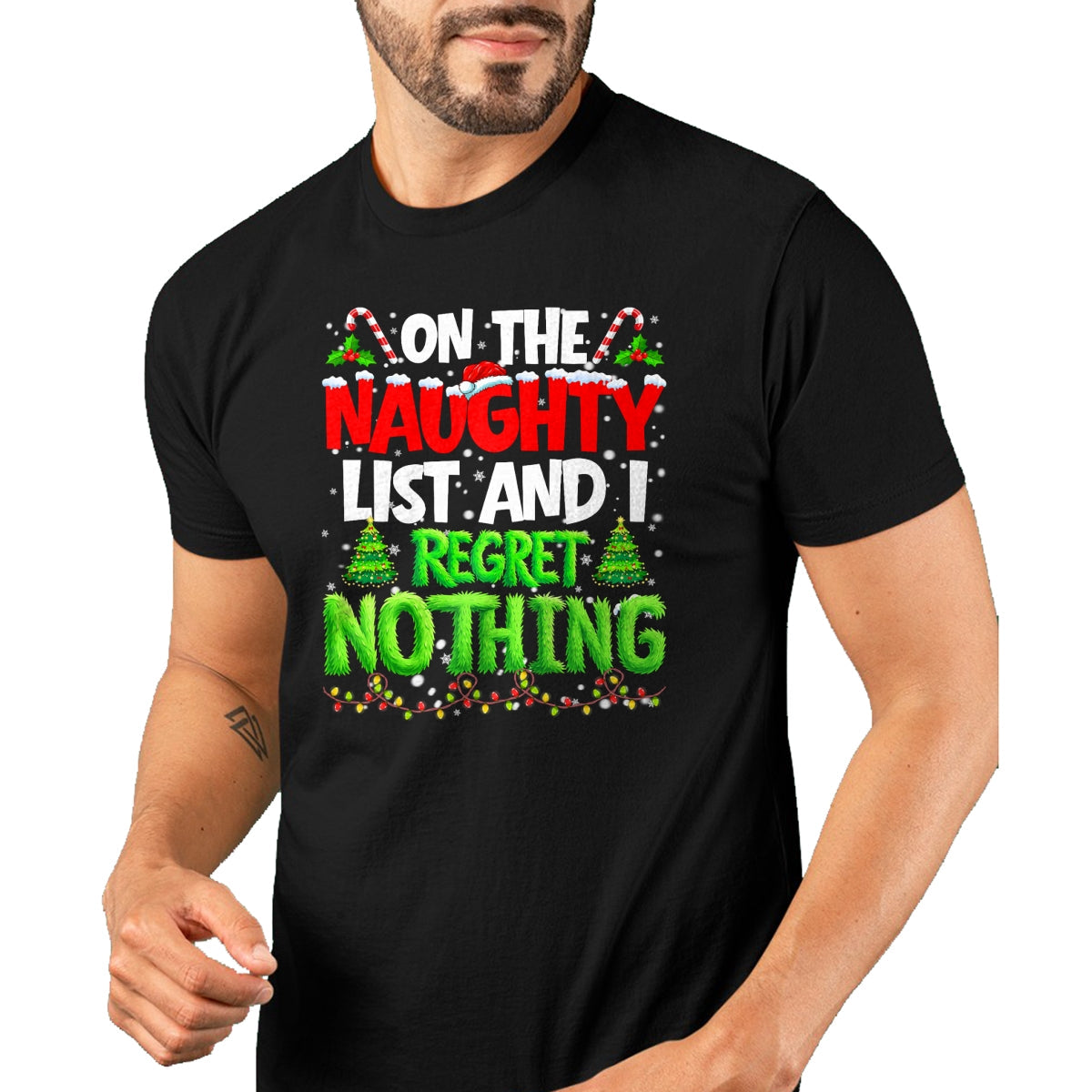 On The Naughty List and Regret Nothing Pjs Christmas Xmas Ki T-Shirt - Christmas Unisex T-Shirt/Hoodie/Sweatshirt - NINA00