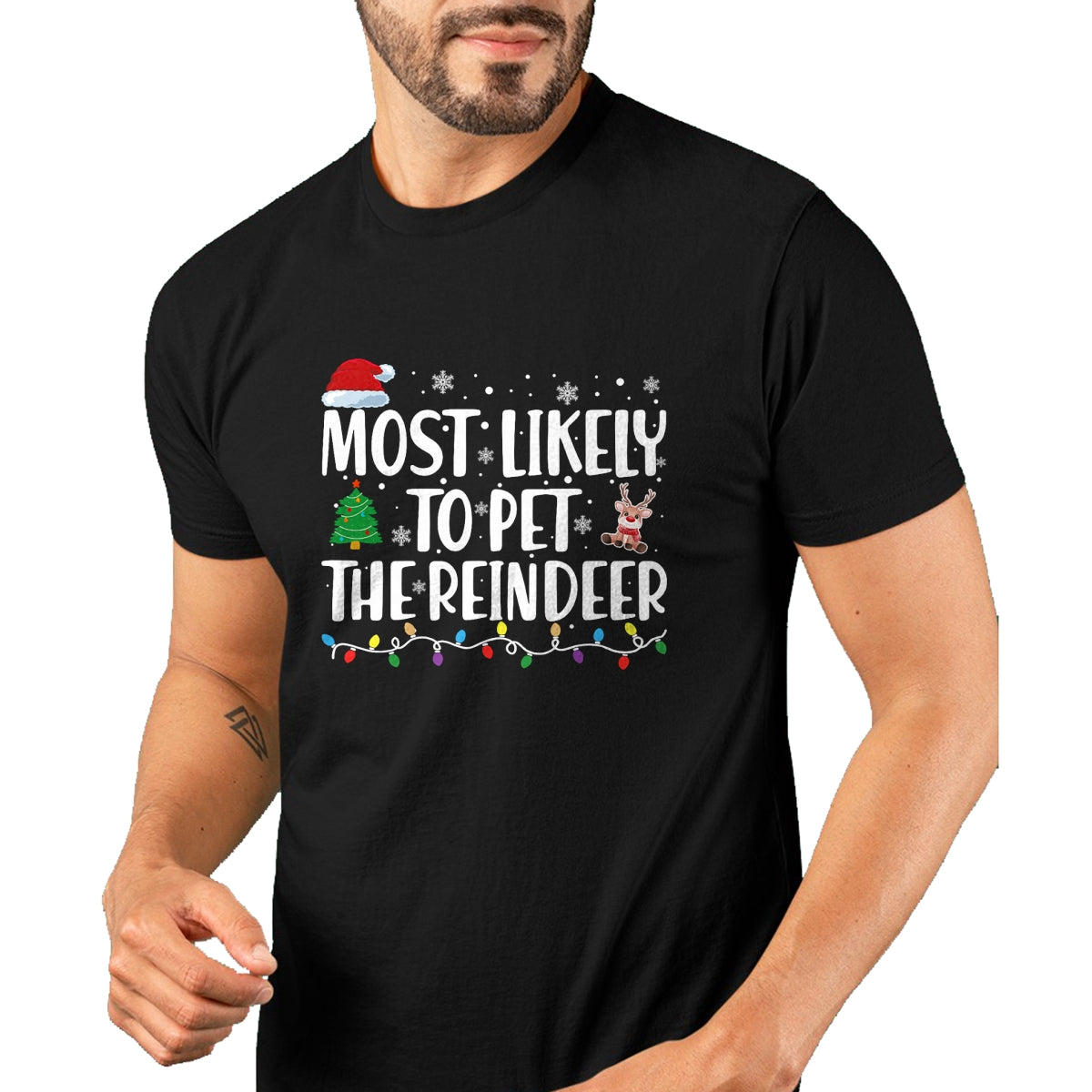 Most Likely To Pet The Reindeer Family Matching Christmas T-Shirt - Christmas Unisex T-Shirt/Hoodie/Sweatshirt - NINA00