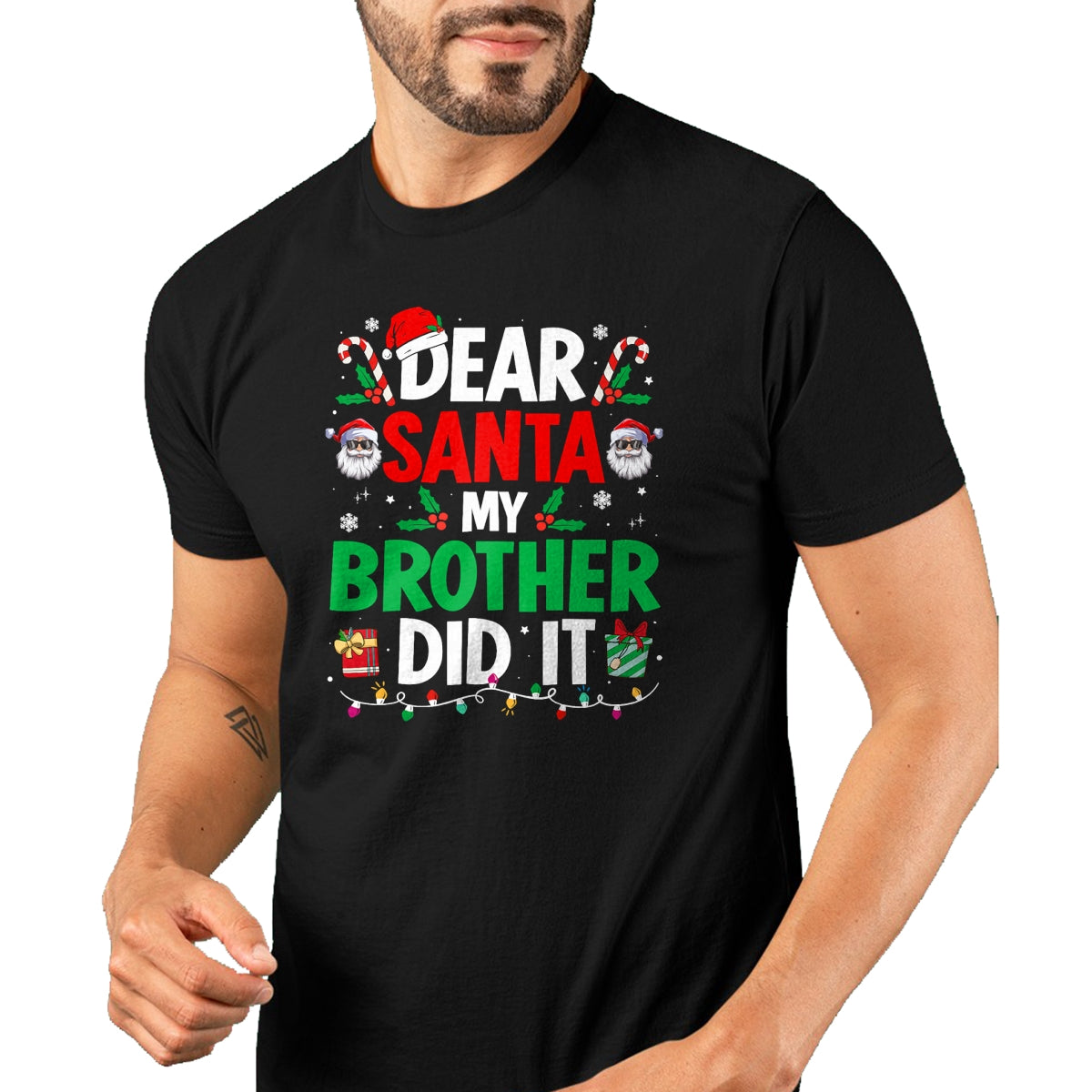 Dear Santa My Brother Did It Funny Christmas Boys Girls Kids T-Shirt - Christmas Unisex T-Shirt/Hoodie/Sweatshirt - NINA00