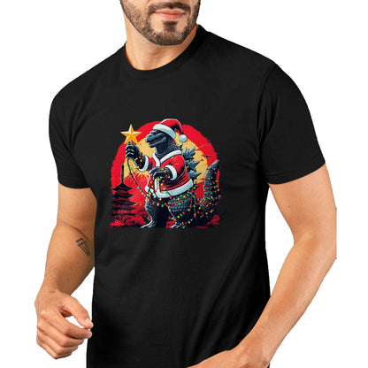 Xmas Christmas Santazilla Funny Holiday Monster Dinosaur T-Shirt - Christmas Unisex T-Shirt/Hoodie/Sweatshirt - NINA00