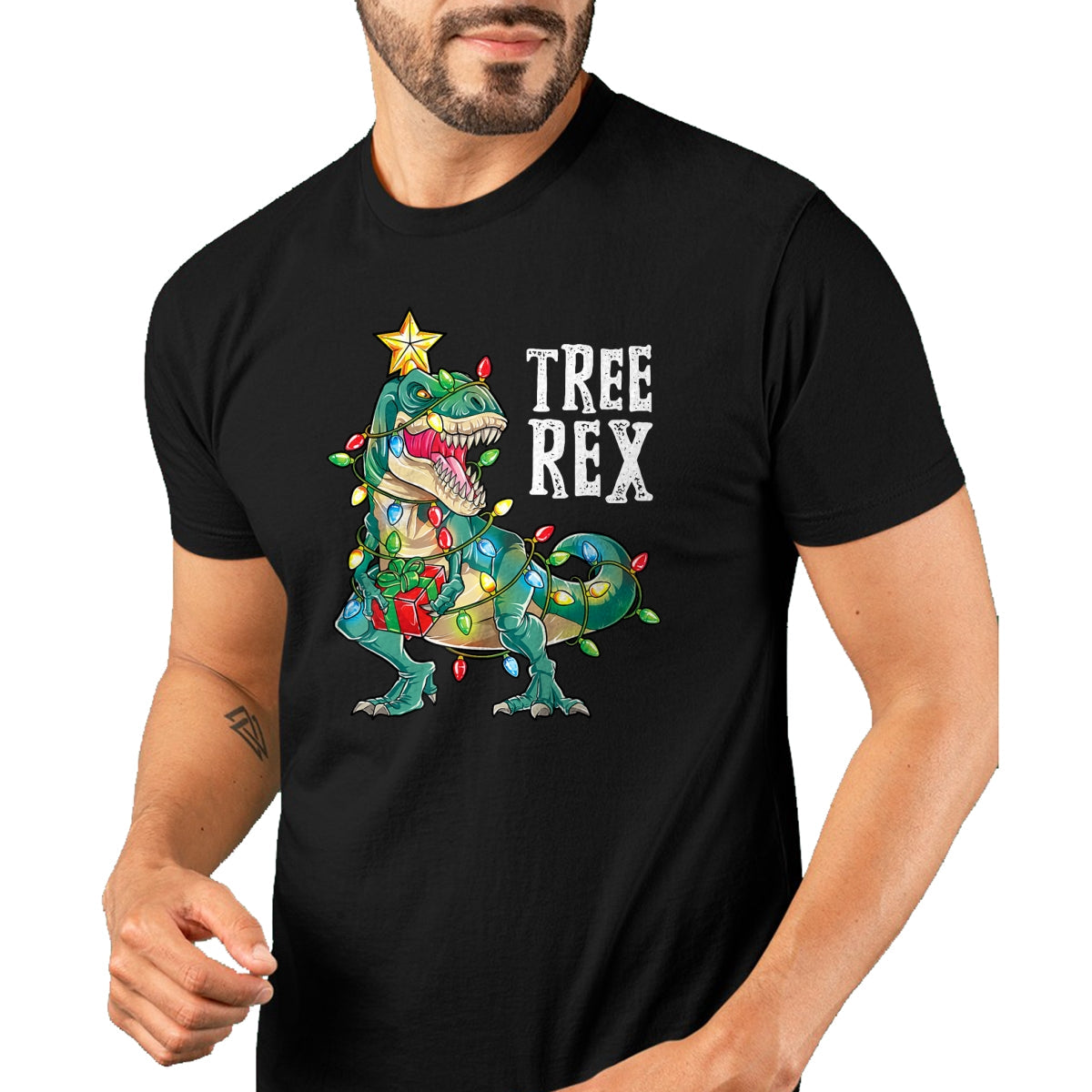 Most Wonderful Christmas Co Dinosaur Christmas Tree Rex Pajamas Men Boys Xmas Lights T-Shirt - Christmas Unisex T-Shirt/Hoodie/Sweatshirt - NINA00