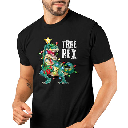 Most Wonderful Christmas Co Dinosaur Christmas Tree Rex Pajamas Men Boys Xmas Lights T-Shirt - Christmas Unisex T-Shirt/Hoodie/Sweatshirt - NINA00