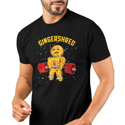 Gingershred Funny Gingerbread Man Gym Bodybuilding Christmas T-Shirt - Christmas Unisex T-Shirt/Hoodie/Sweatshirt - NINA00