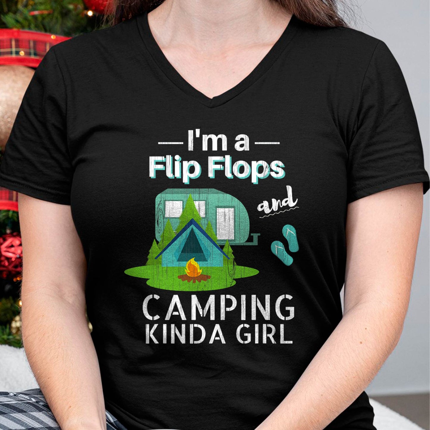 Funny Camping Shirt Flip Flops Roadtrips RV T-Shirt - Funny Camping T-Shirt