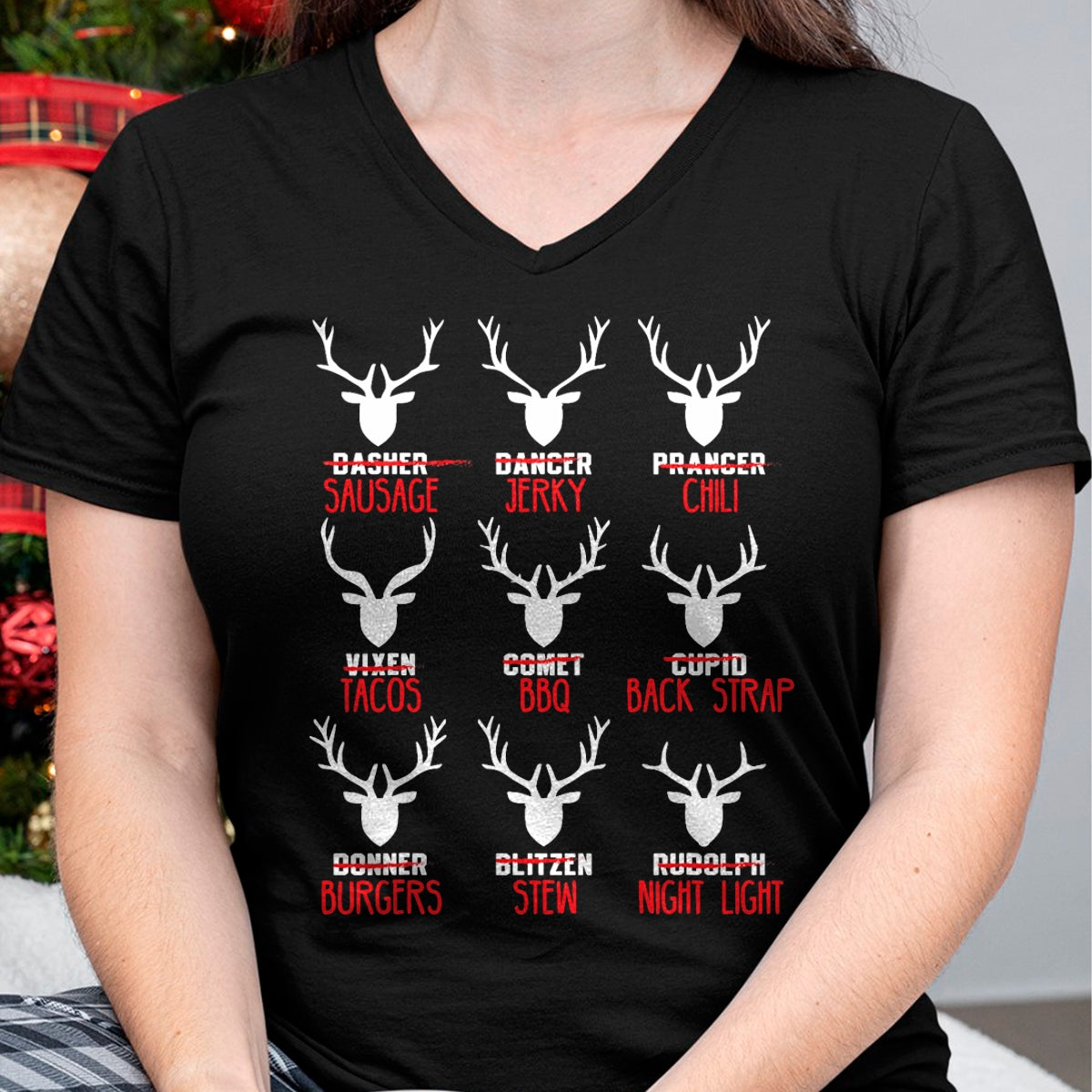 Funny Christmas Deer Hunters All of Santa's Reindeer design T-Shirt - Christmas Unisex T-Shirt/Hoodie/Sweatshirt - NINA00