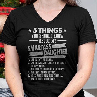 5 Things You Should Know About My Smartass Daughter - Gift for Daughter from Mom - NINA00