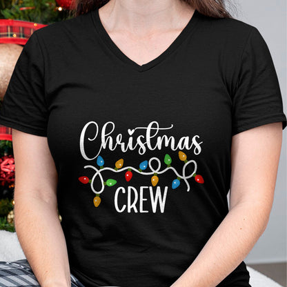 Christmas Crew Xmas Lights Family Matching Pajamas Holiday T-Shirt - Christmas Unisex T-Shirt/Hoodie/Sweatshirt - NINA00