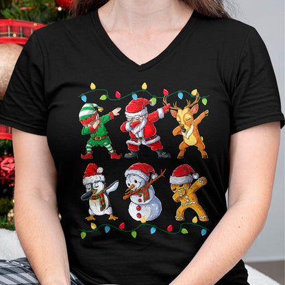 Dabbing Santa Elf Friends Christmas Boys Girls Men Xmas Dab T-Shirt - Christmas Unisex T-Shirt/Hoodie/Sweatshirt - NINA00