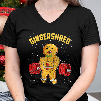 Gingershred Funny Gingerbread Man Gym Bodybuilding Christmas T-Shirt - Christmas Unisex T-Shirt/Hoodie/Sweatshirt - NINA00