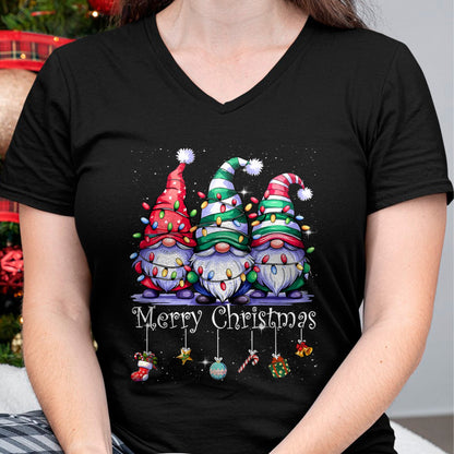 Cute Gnomes Merry Christmas Light Family Gnome Xmas Matching T-Shirt - Christmas Unisex T-Shirt/Hoodie/Sweatshirt - NINA00