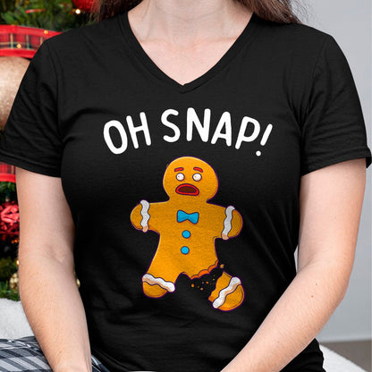 Christmas Shirts for Family, Funny christmas shirts, Christmas Unisex T-Shirt/Hoodie/Sweatshirt HLT00 - Gingerbread Man Oh Snap Christmas Funny Cookie Baking Gift Short Sleeve T-Shirt