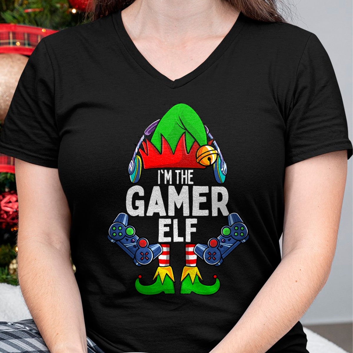 Gamer Elf Matching Family Christmas T-Shirt - Christmas Unisex T-Shirt/Hoodie/Sweatshirt - NINA00