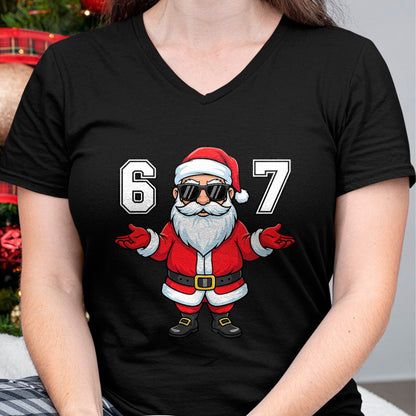 67 Meme Six Seven 6 7 Funny Santa Matching Xmas 67 Christmas T-Shirt - Christmas Unisex T-Shirt/Hoodie/Sweatshirt - NINA00 (Copy)
