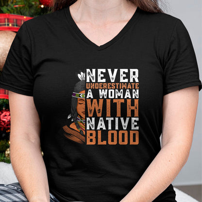 Native American T-Shirts, Vintage Native American Unisex T-Shirt/Hoodie/Sweatshirt HLT00 - Indian A Woman With Native Blood Native American T-Shirt