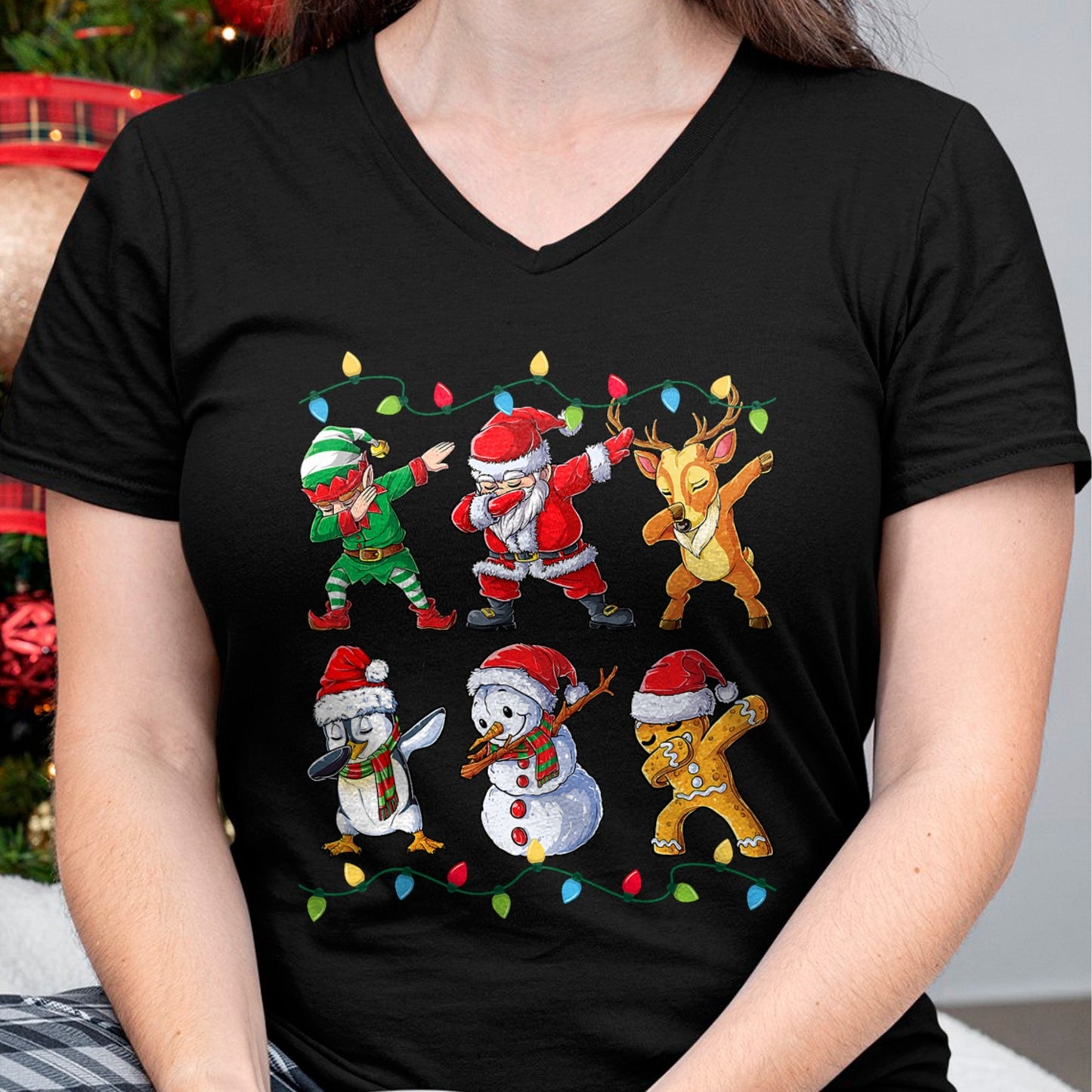 Dabbing Santa Elf Friends Christmas Boys Girls Men Xmas Dab T-Shirt - Christmas Unisex T-Shirt/Hoodie/Sweatshirt - NINA00